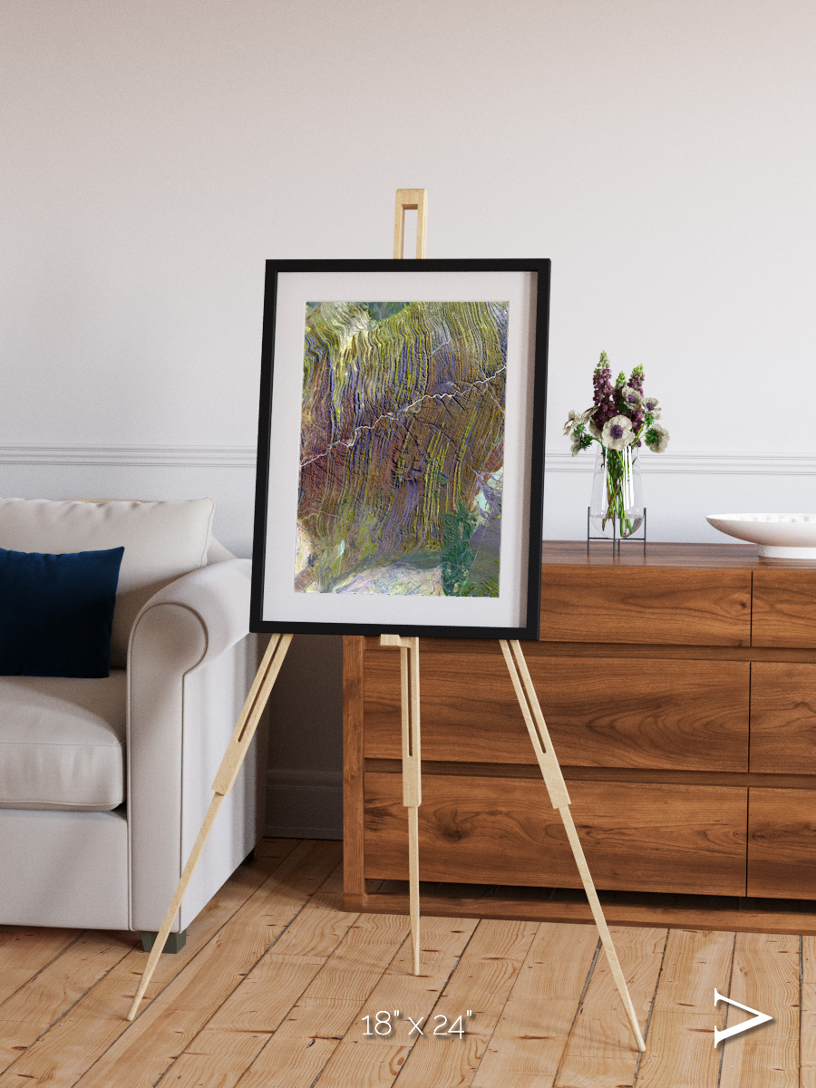 Shifting Dunes, Ugab River Framed & Mounted Print