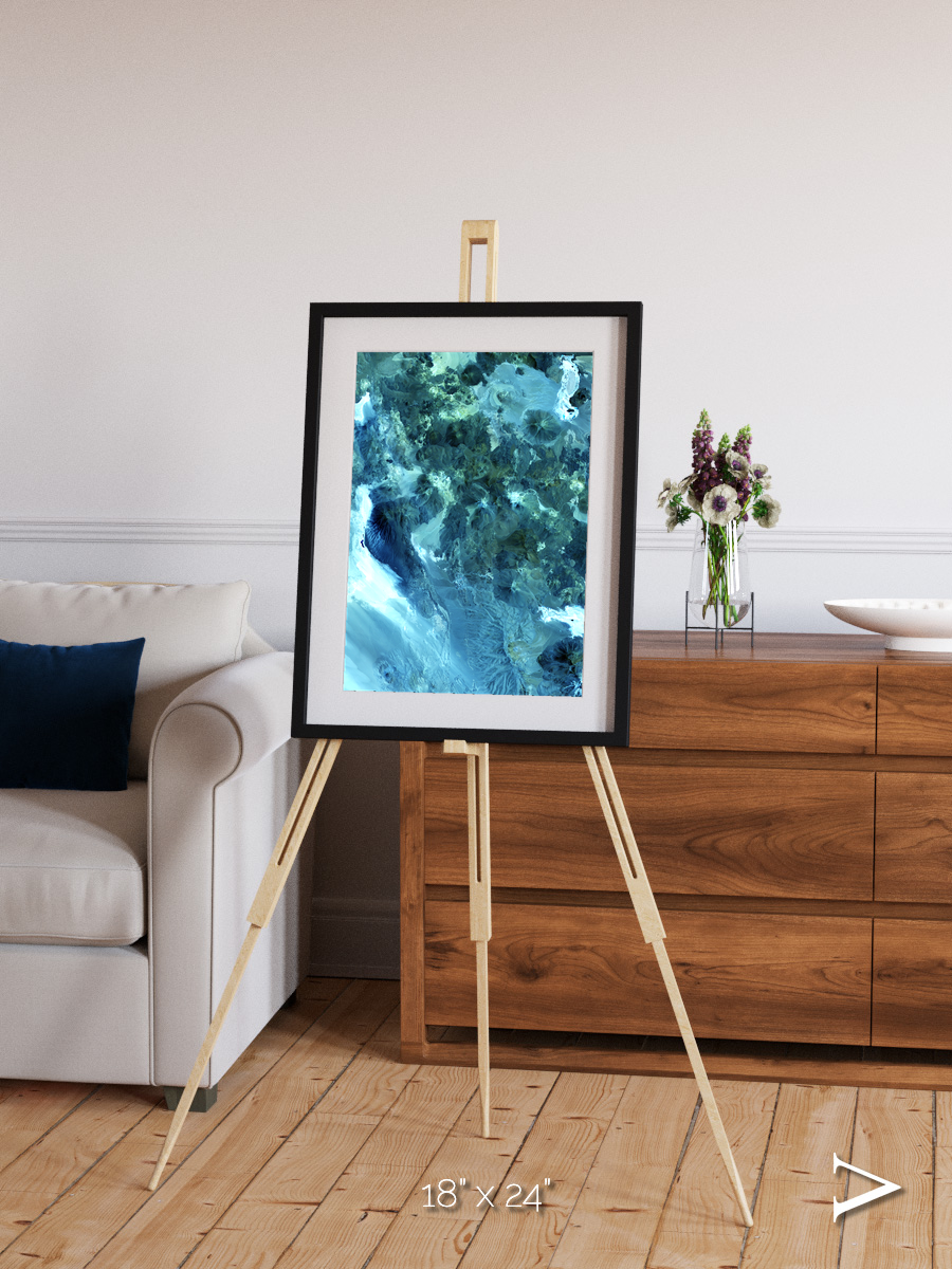 Heat Scars, Volcanoes Framed & Mounted Print