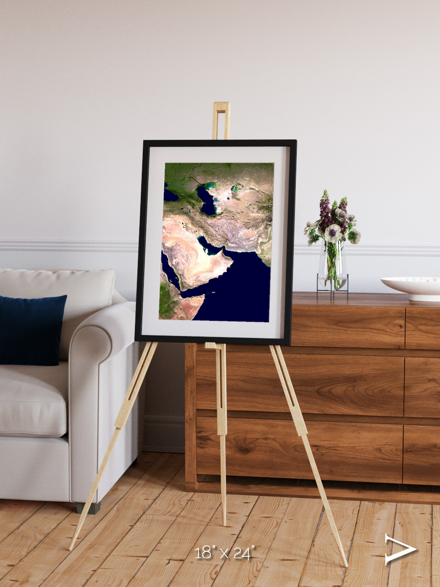 River Threads, Western Asia Framed & Mounted Print