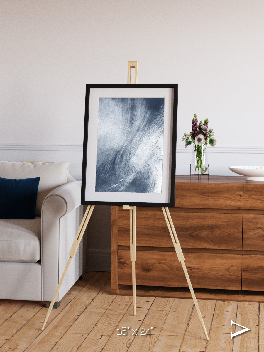 Wind Signatures, Whirlpool Cloud Framed & Mounted Print