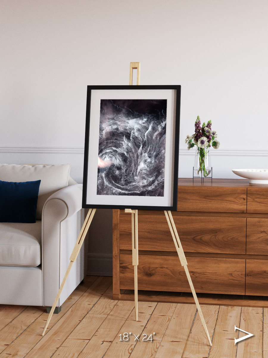 Wind Signatures, Whirlpool in the Air Framed & Mounted Print