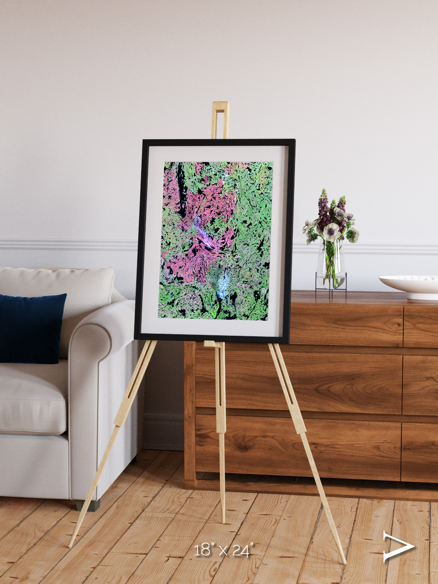 Ice River, Yellowknife Wetlands Framed & Mounted Print