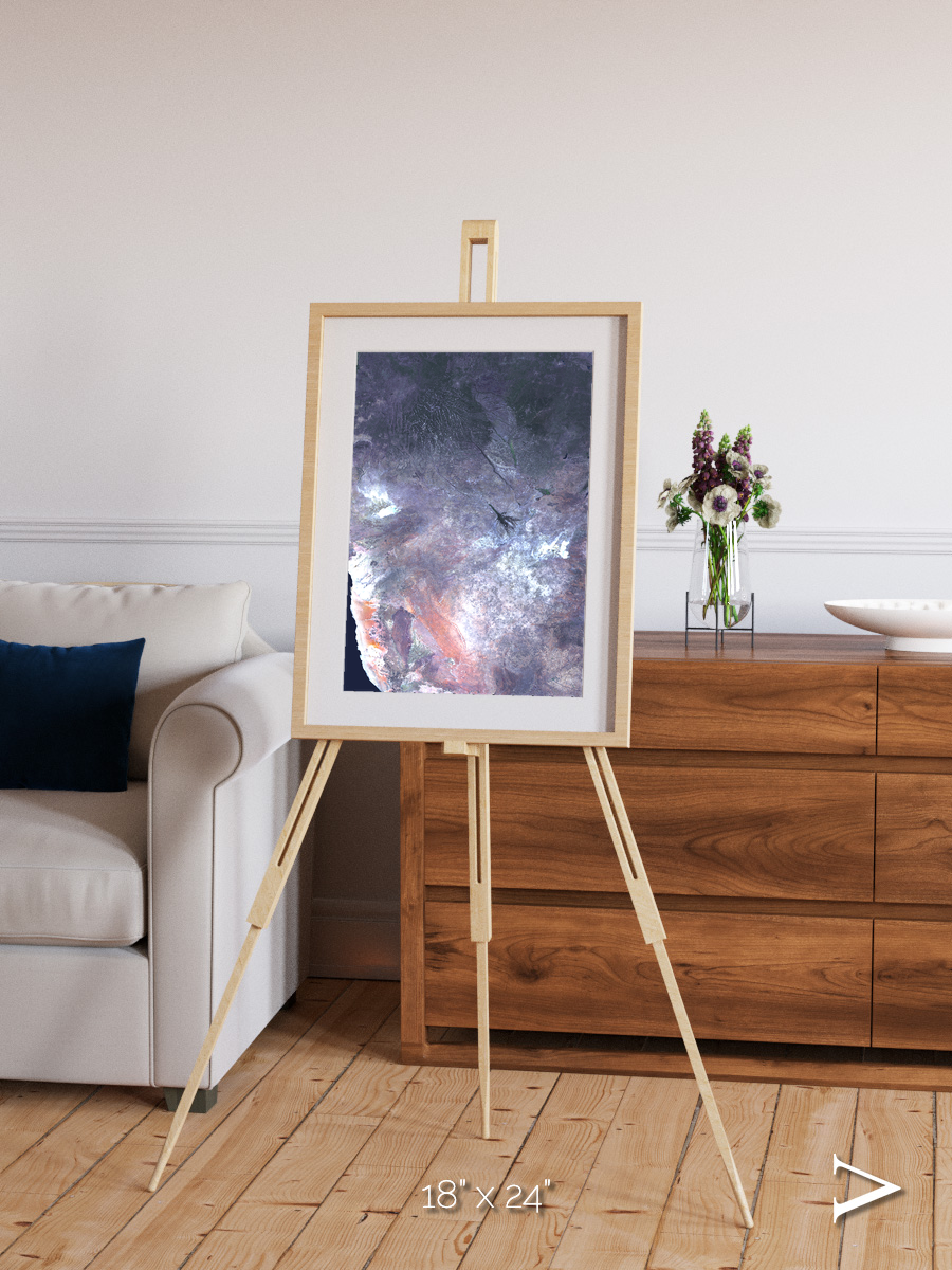 Sunlit Dunes, Africa Framed & Mounted Print