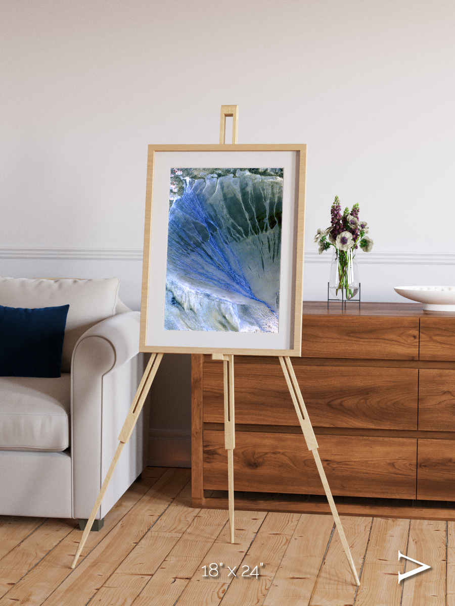 Sunlit Dunes, Alluvial Fan Framed & Mounted Print