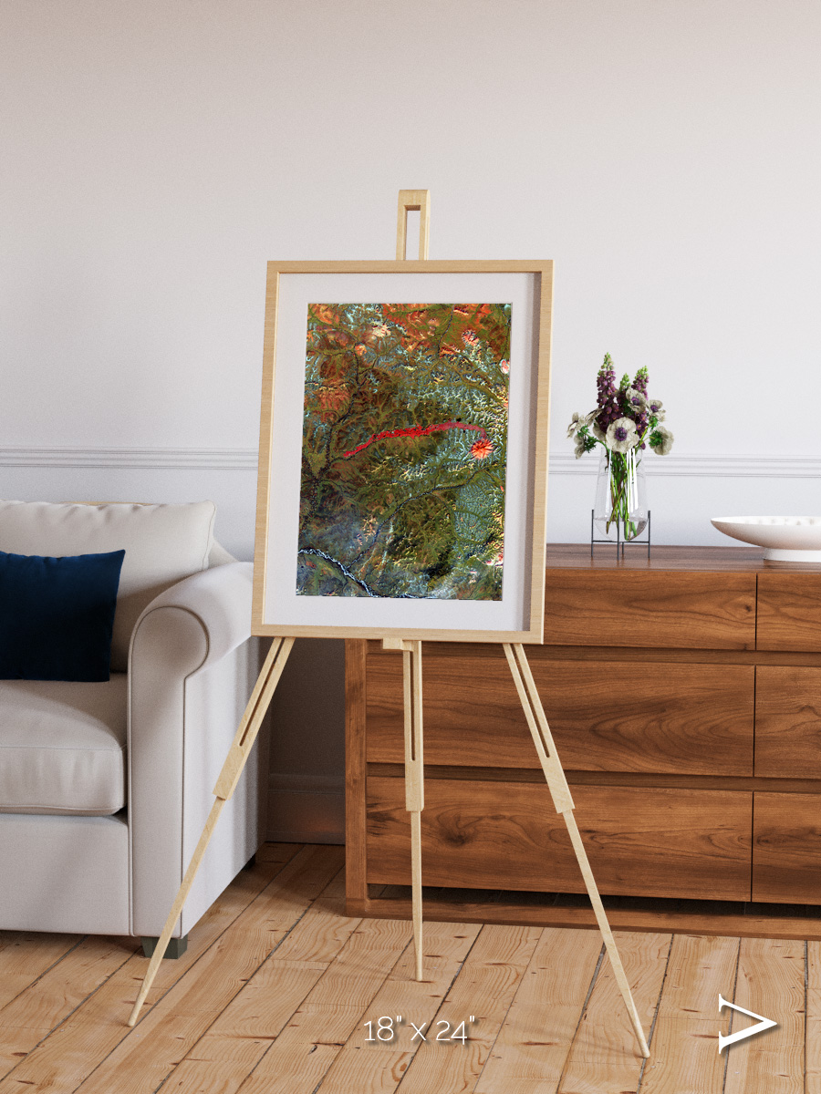 Ash and Stone, Anyuyskiy Volcano Framed & Mounted Print