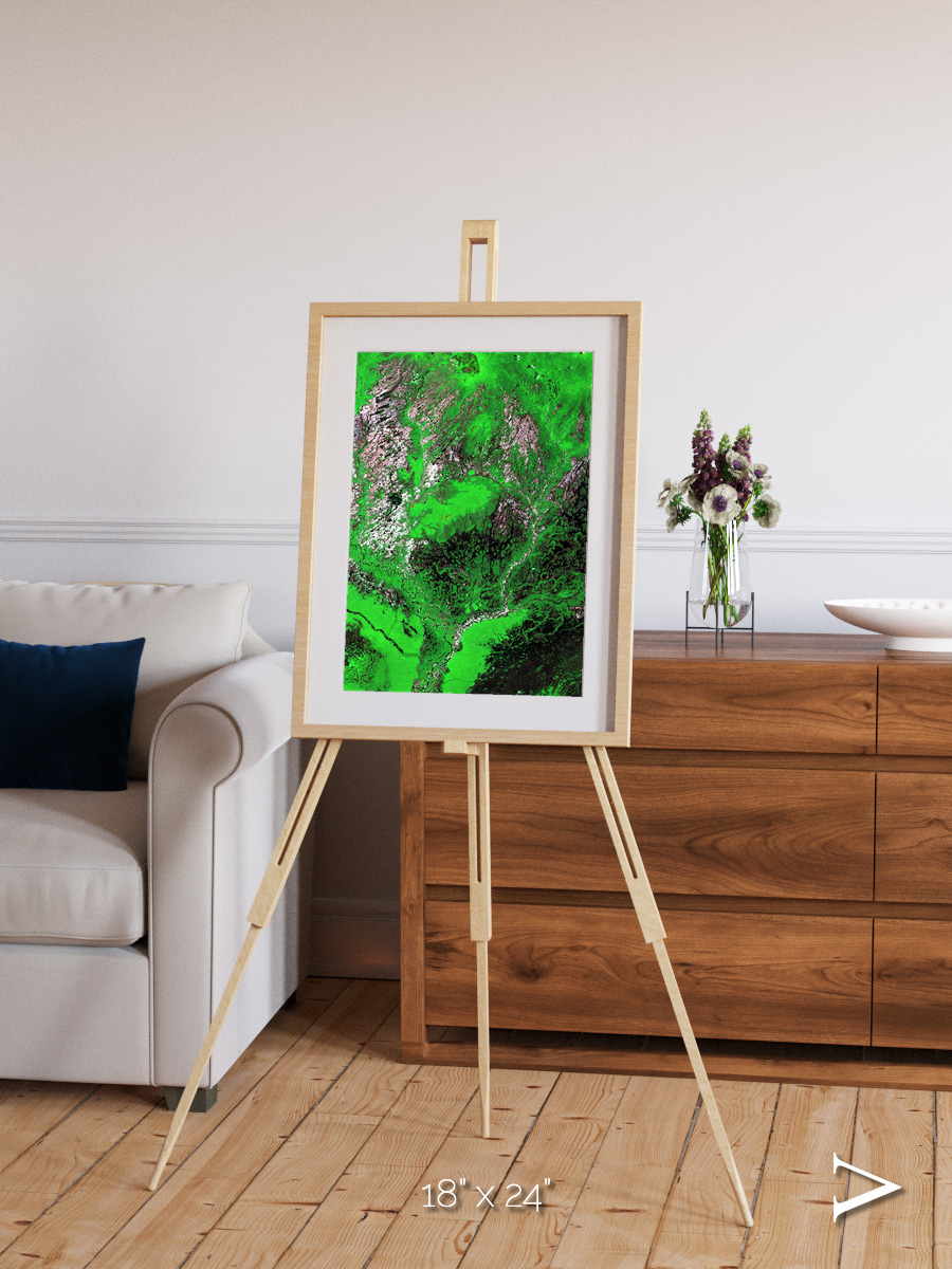 Ribbon River, Araca River Framed & Mounted Print