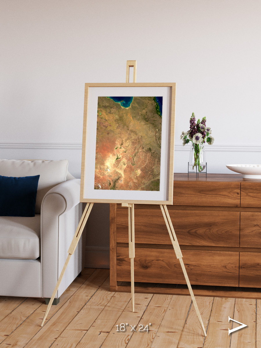 Winding Waters, Australia Framed & Mounted Print