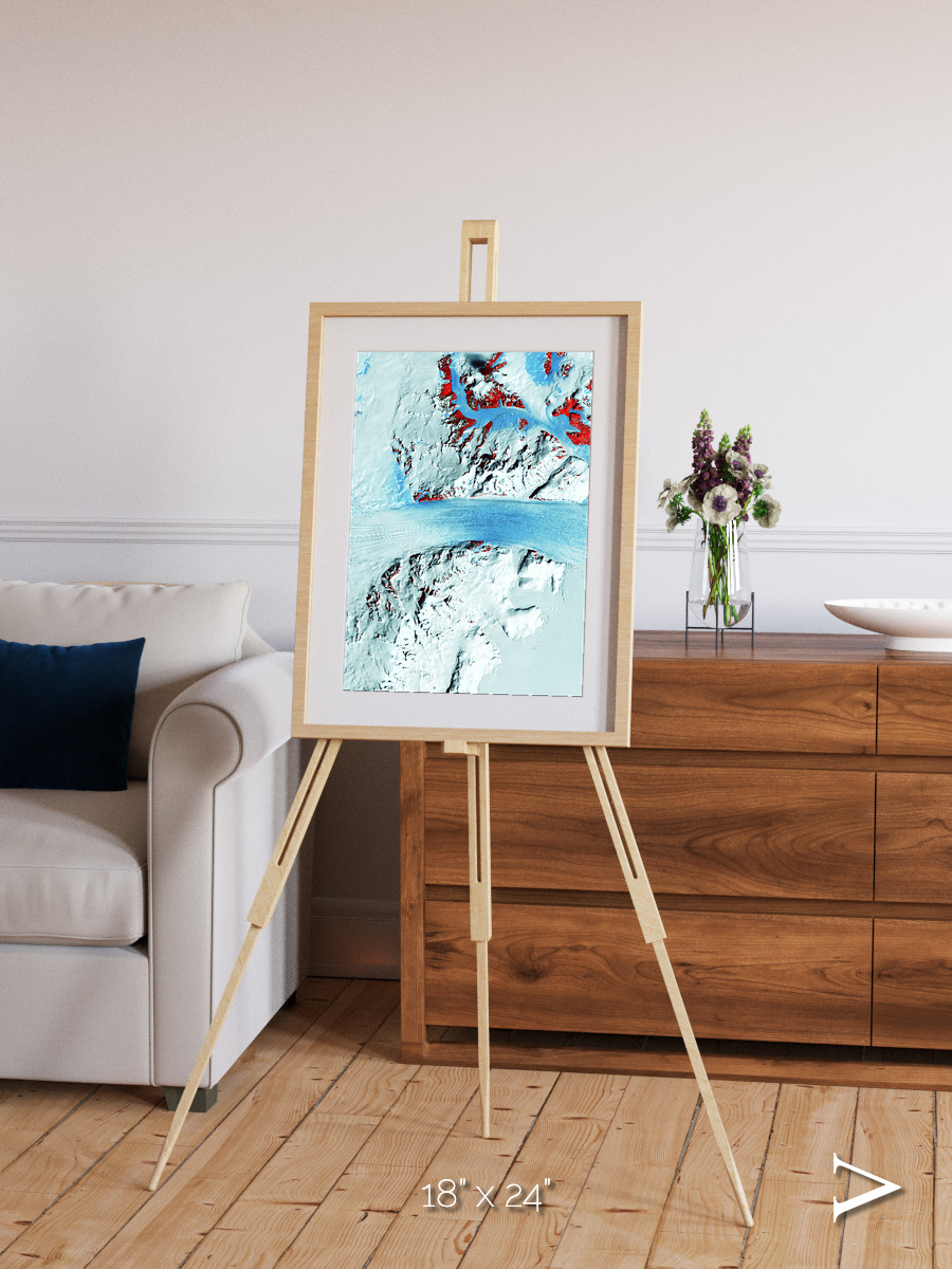 River of Ice, Byrd Glacier Framed & Mounted Print
