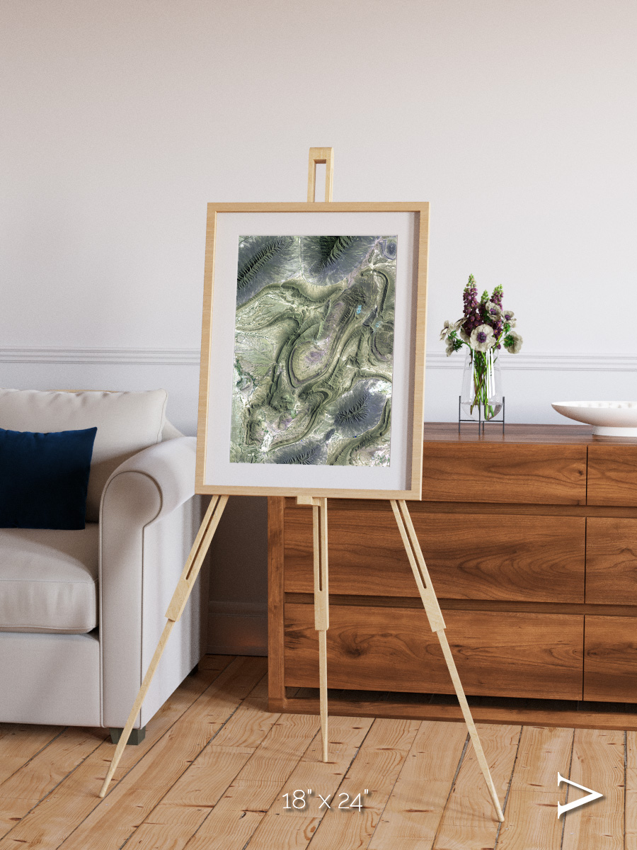Rugged Relief, Coahuila Mexico Framed & Mounted Print