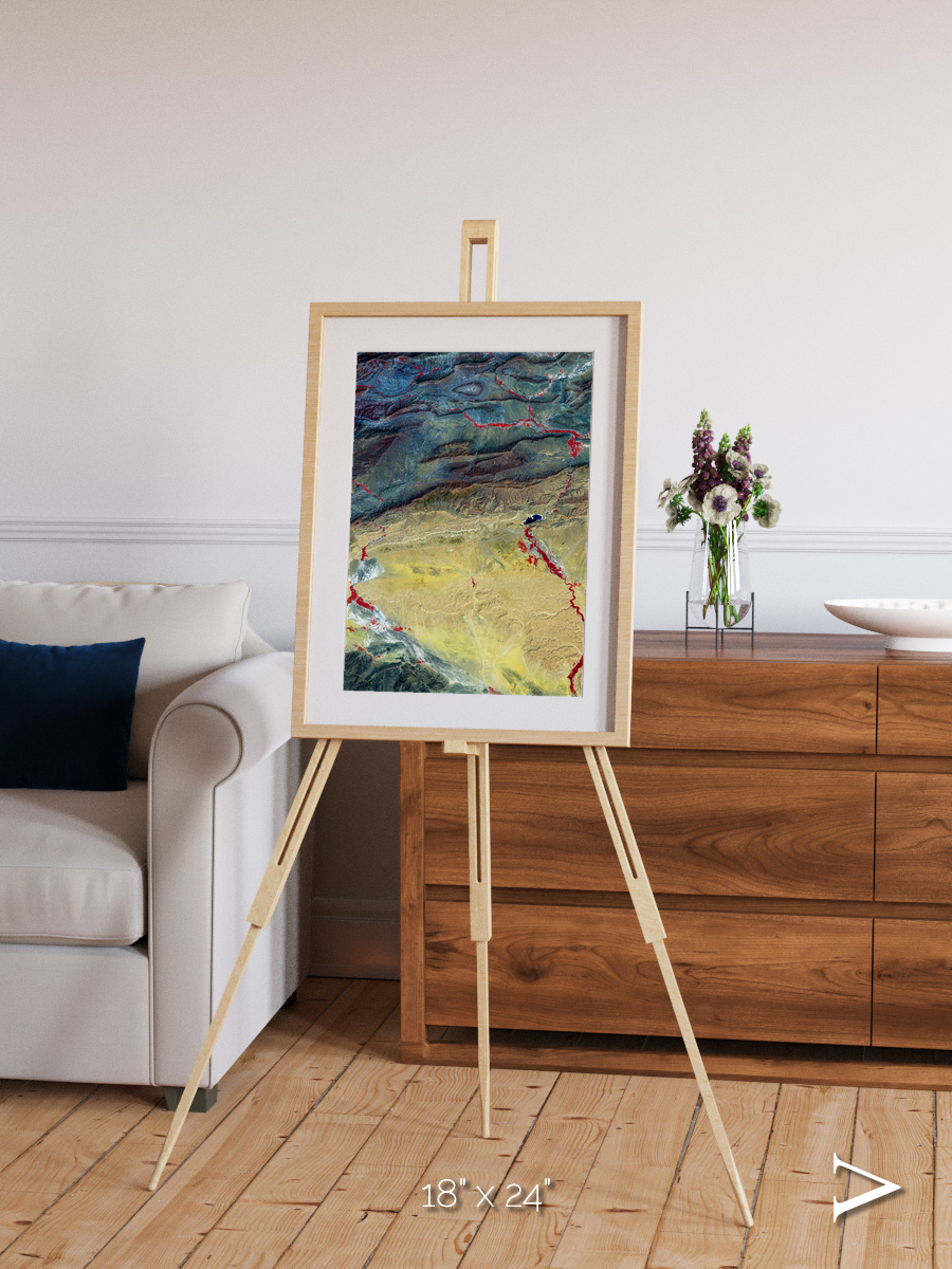 Crimson Veins, Atlas Mountains Framed & Mounted Print