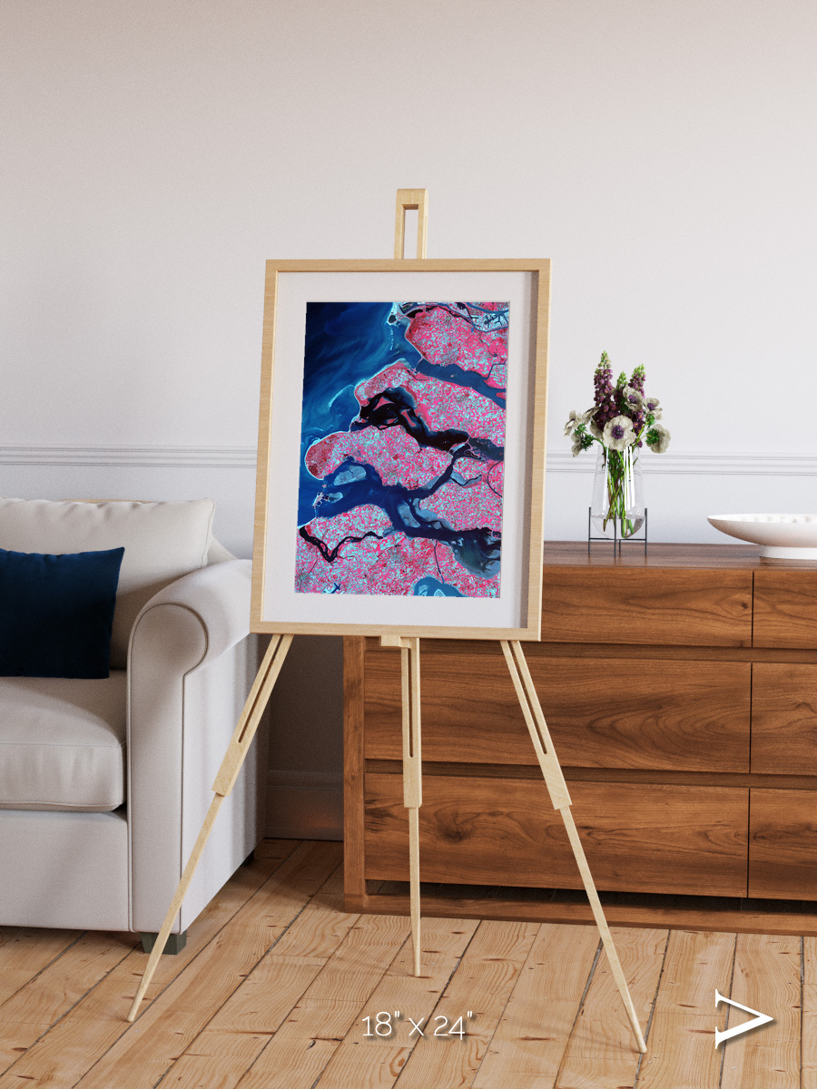Windward Isles, Delta Region Netherlands Framed & Mounted Print