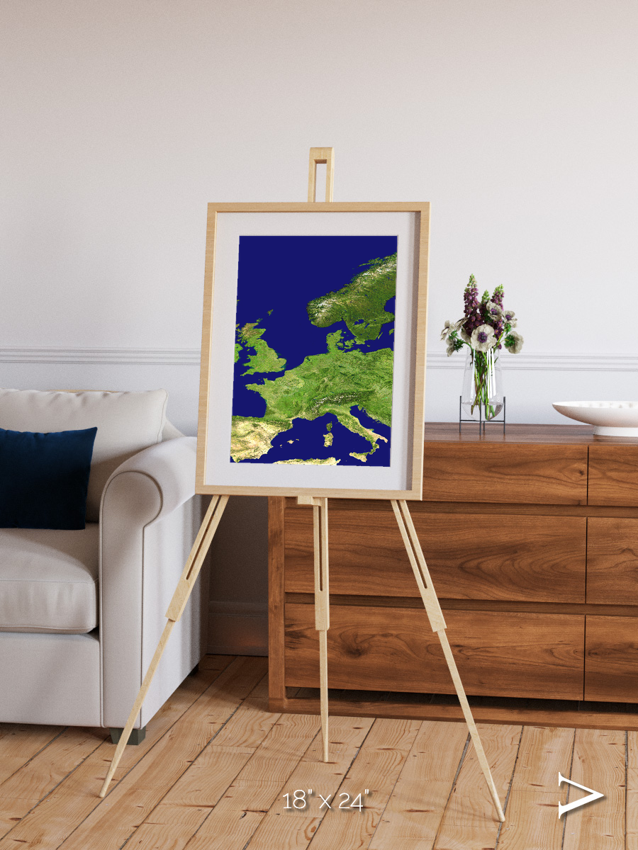 Arctic Outpost, Europe Framed & Mounted Print