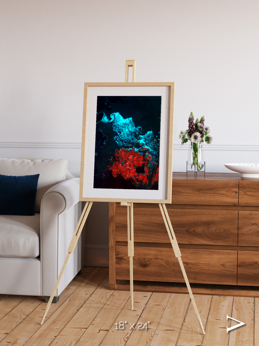 Island Sanctuary, Ghostly Grease Ice Framed & Mounted Print
