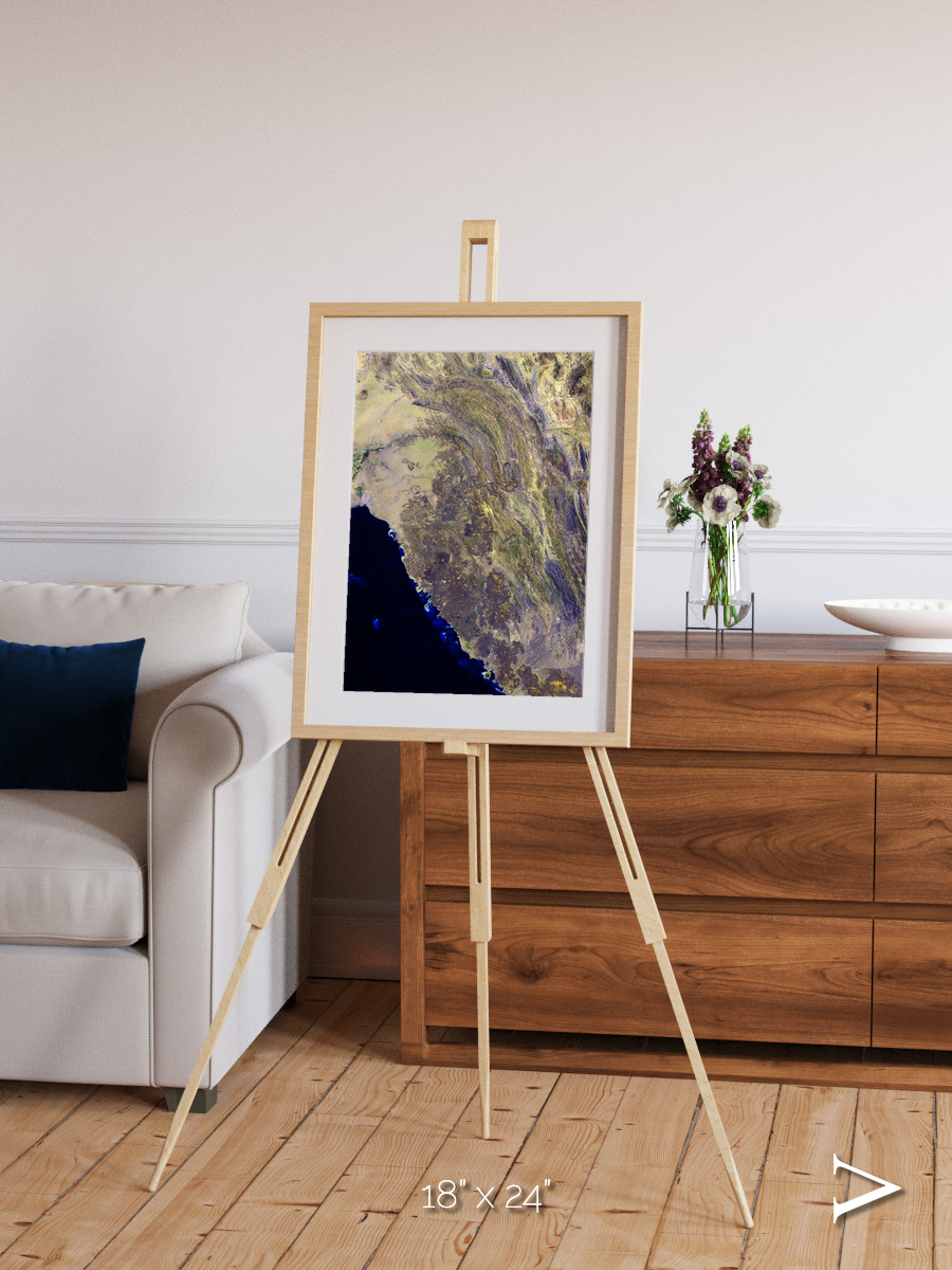 Fire Fields, Harrat Al Birk Framed & Mounted Print