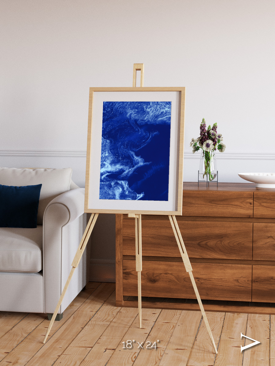 Wind Signatures, Ice Stars Framed & Mounted Print