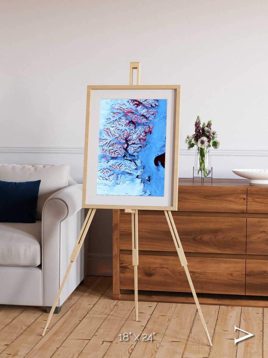 Polar Flow, Ice Waves Framed & Mounted Print