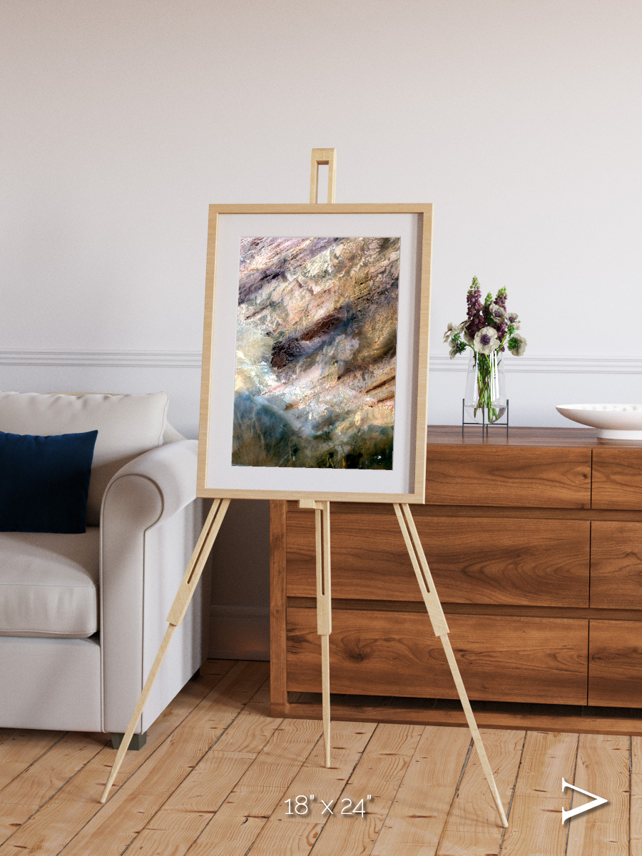 Lava Lines, Impact Framed & Mounted Print