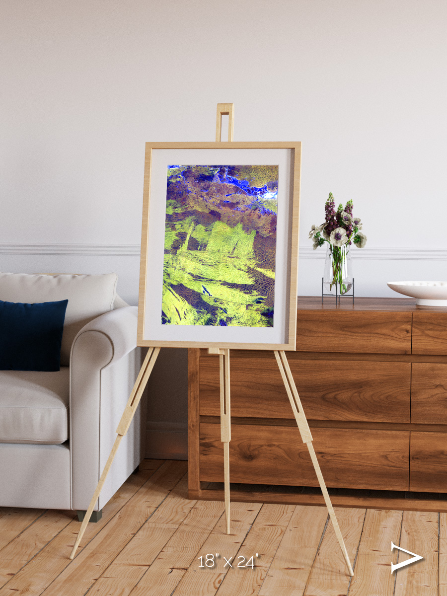 Lake Lines, Lake Amadeus Framed & Mounted Print