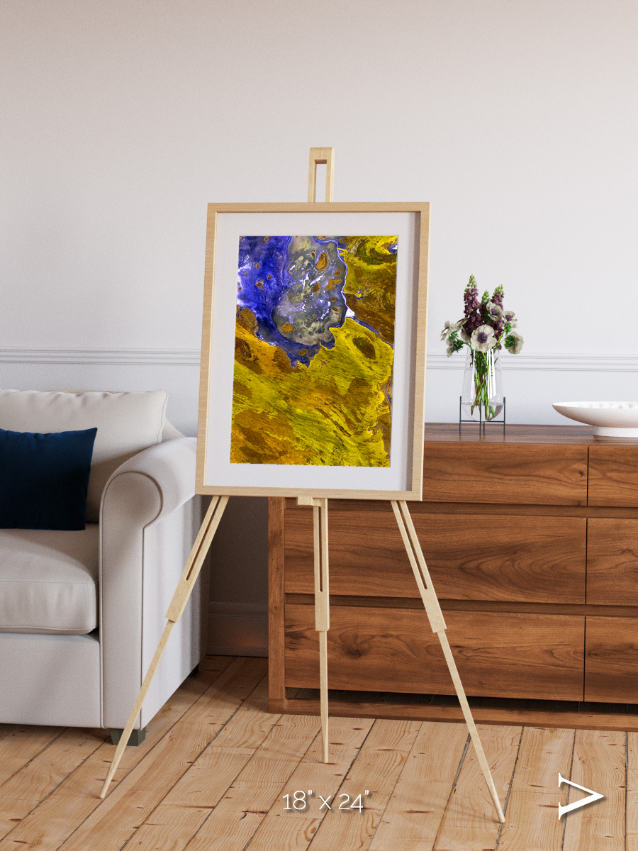 Saline Patterns, Lake Disappointment Framed & Mounted Print