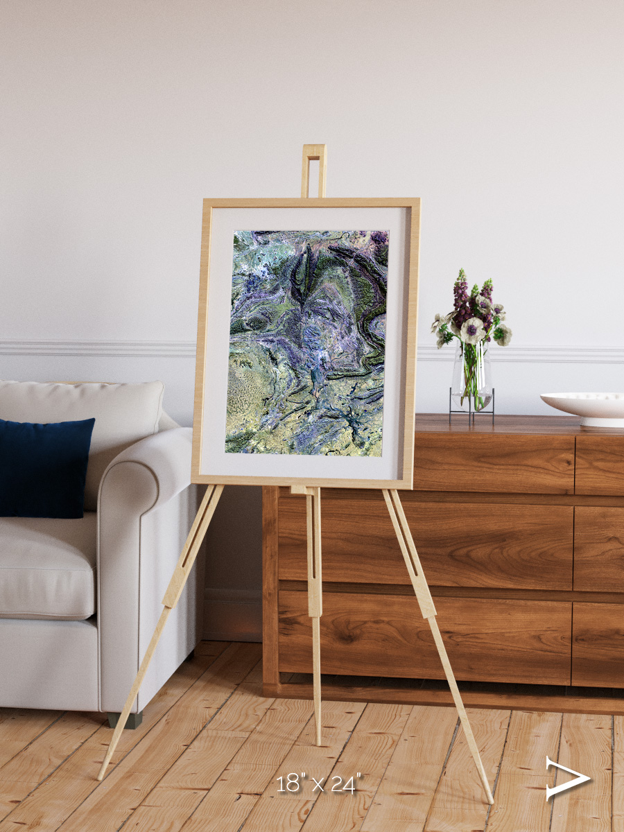 Mountain Textures, MacDonnell Ranges Framed & Mounted Print
