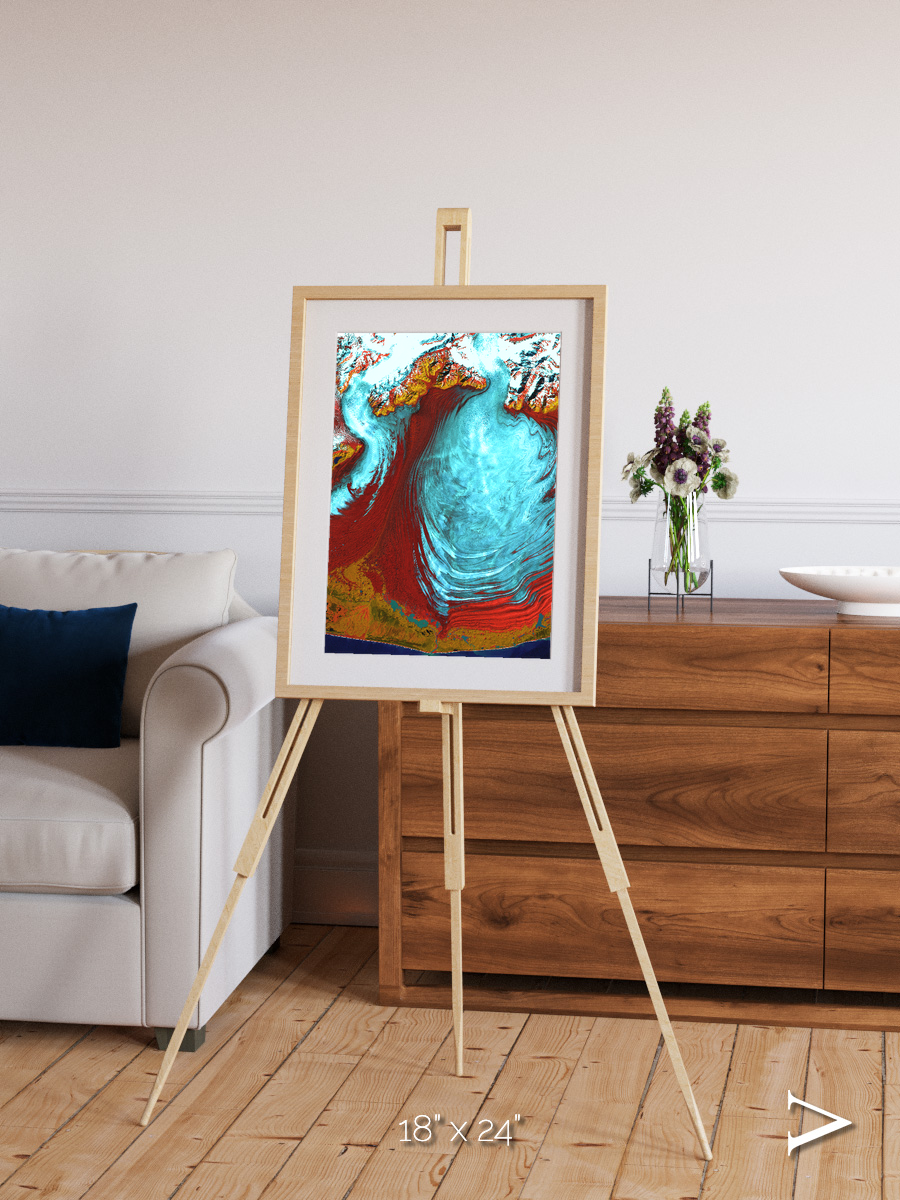 Glacial Passage, Malaspina Glacier Framed & Mounted Print