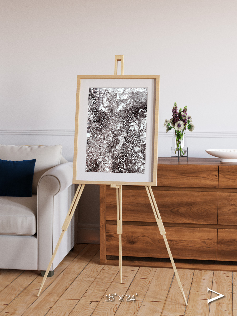 River Threads, Mayn River Framed & Mounted Print