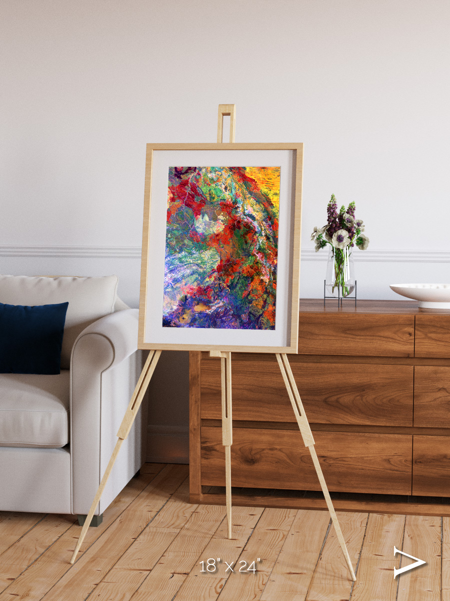 Melted Earth, Great Sandy Desert Framed & Mounted Print