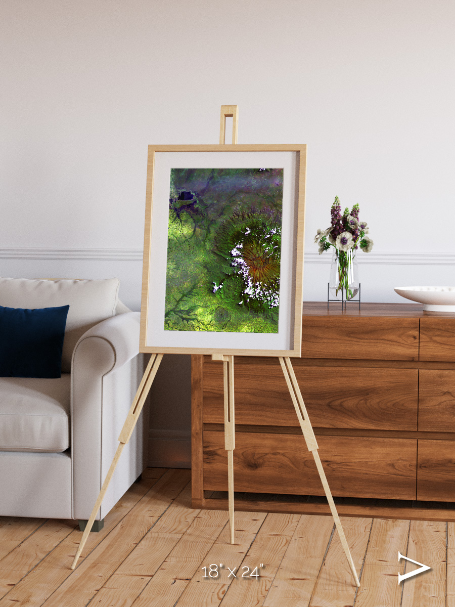 Vortex Trails, Mount Elgon Framed & Mounted Print