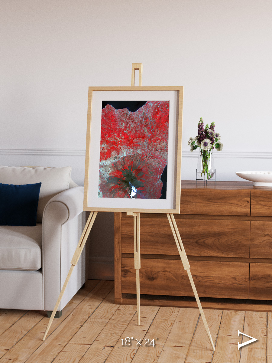 Painted Archipelago, Mt Etna Framed & Mounted Print