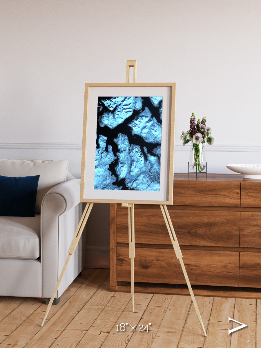 Glacial Passage, Northern Norway Framed & Mounted Print