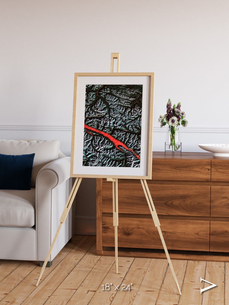 Light in the Trench, Canadian Rockies Framed & Mounted Print