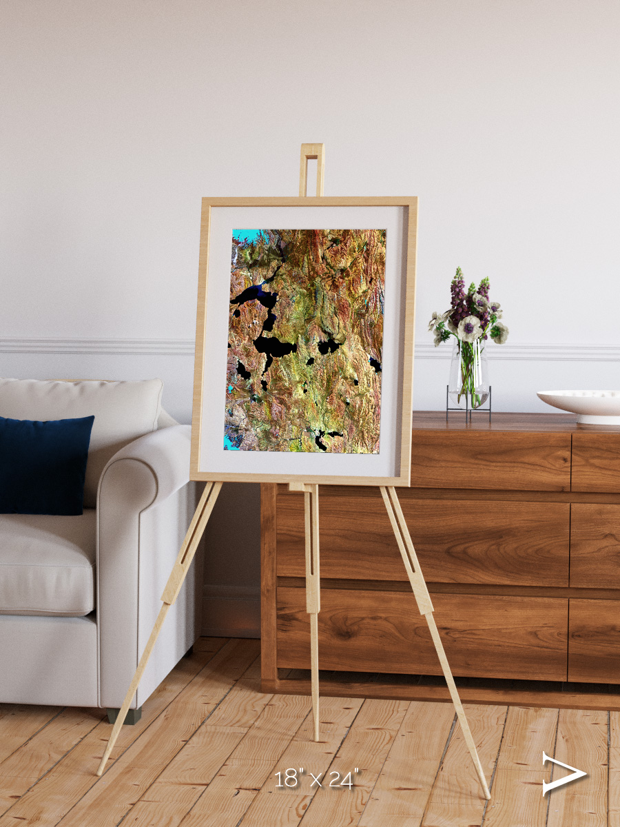 Above the Earth, Tibetan Plateau Framed & Mounted Print