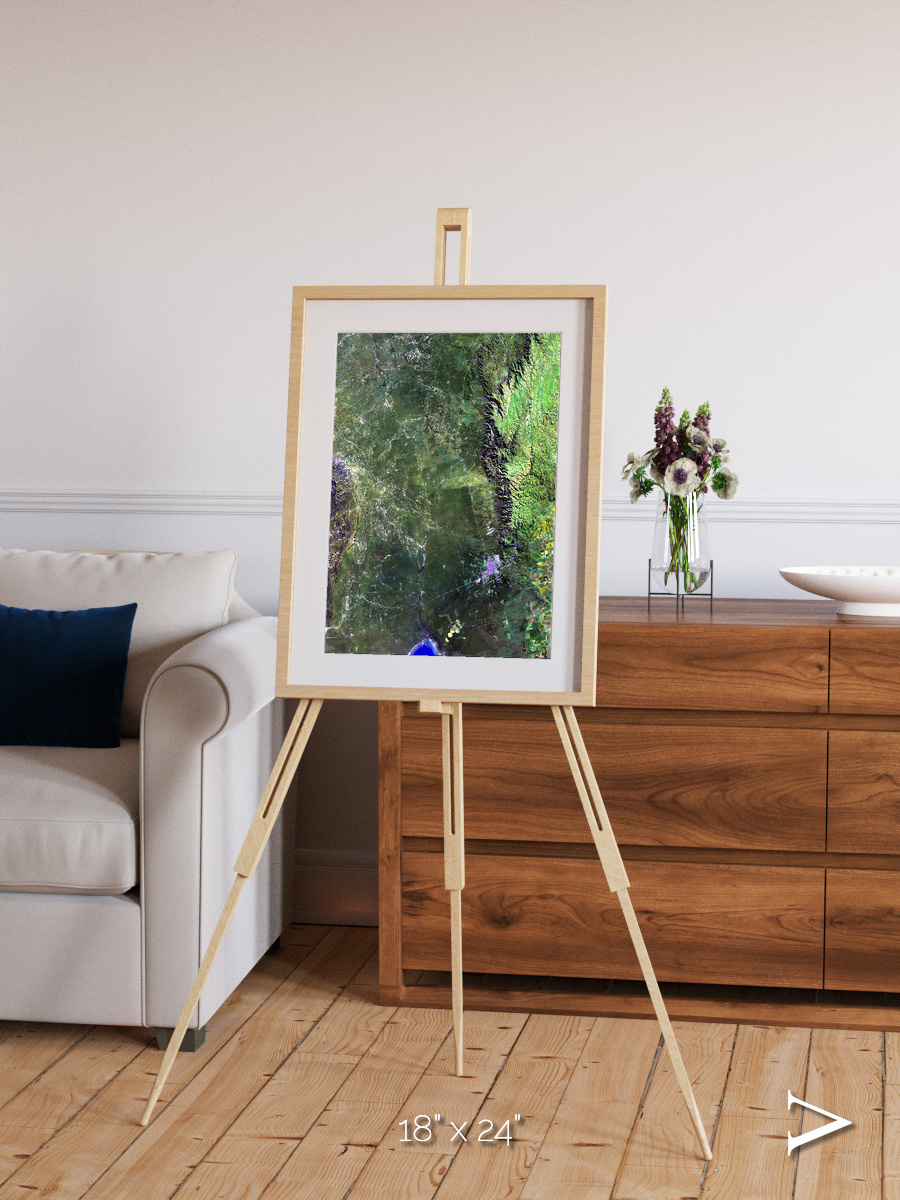 Radiating Plains, San Luis Framed & Mounted Print
