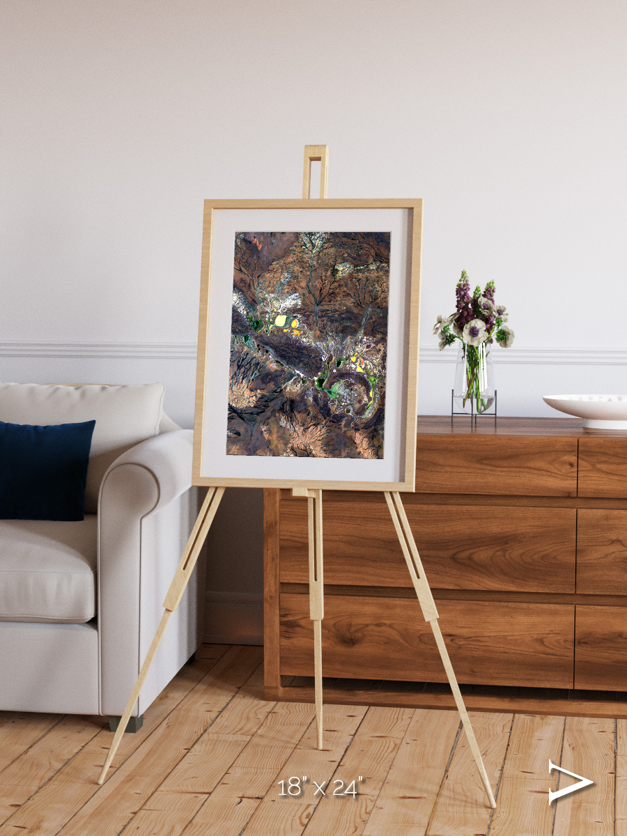 Ancient Impact, Shoemaker Crater Framed & Mounted Print