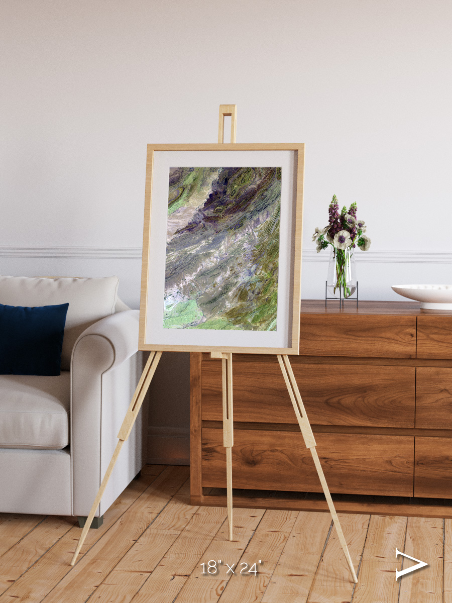 Rugged Relief, Sulaiman Mountains Framed & Mounted Print