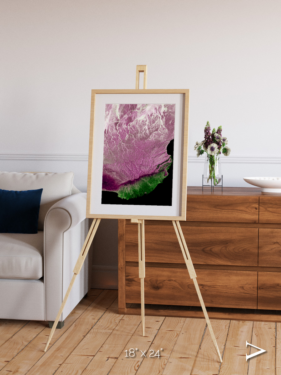 Monsoon Divide, Dhofar Framed & Mounted Print