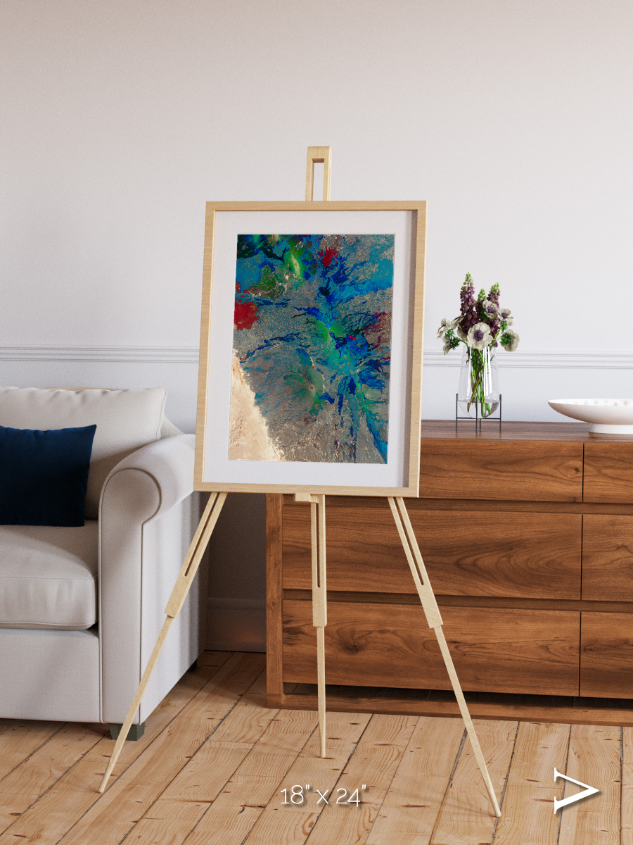 Rift and Fire, Ethiopia Framed & Mounted Print
