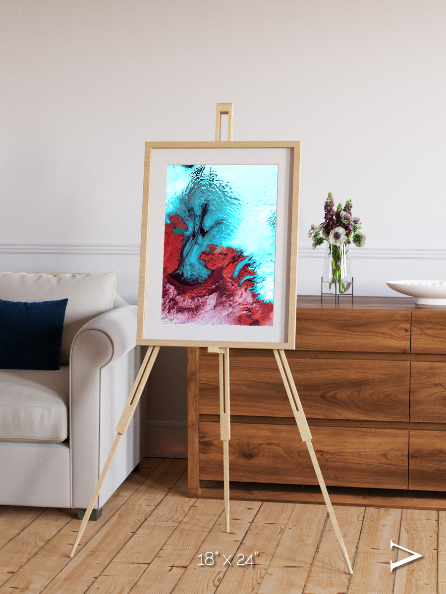 Polar Flow, Vatnajokull Glacier Ice Cap Framed & Mounted Print