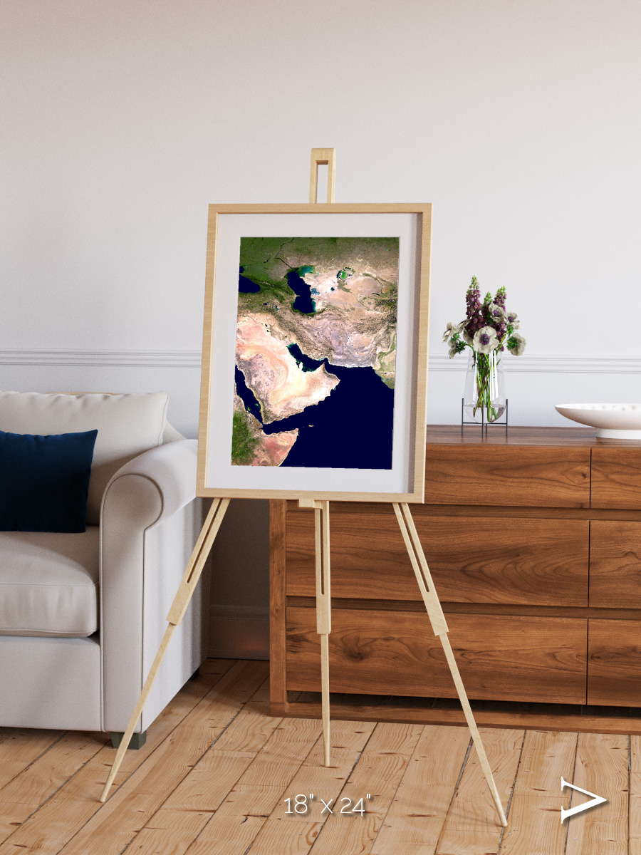 River Threads, Western Asia Framed & Mounted Print