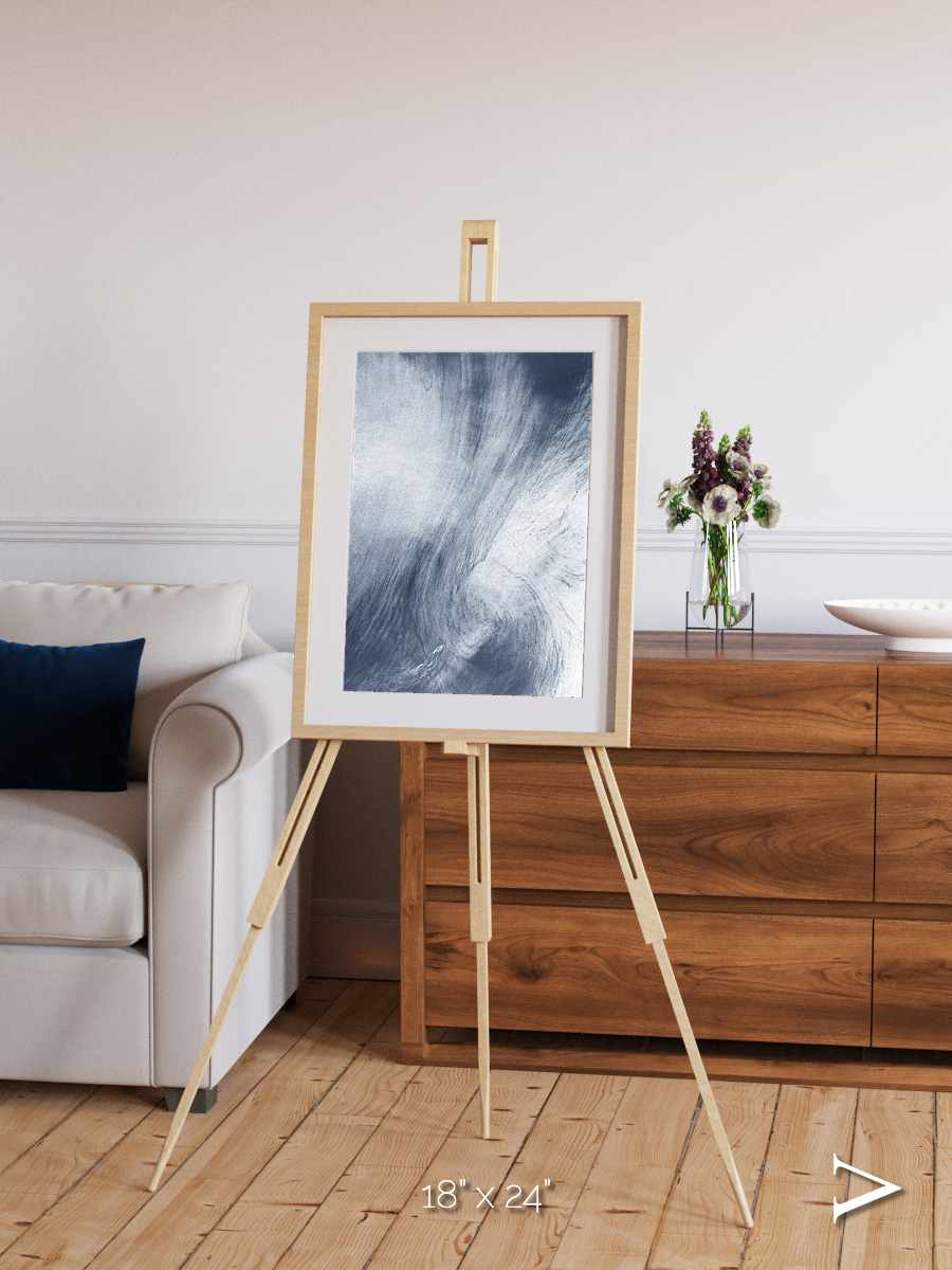 Wind Signatures, Whirlpool Cloud Framed & Mounted Print