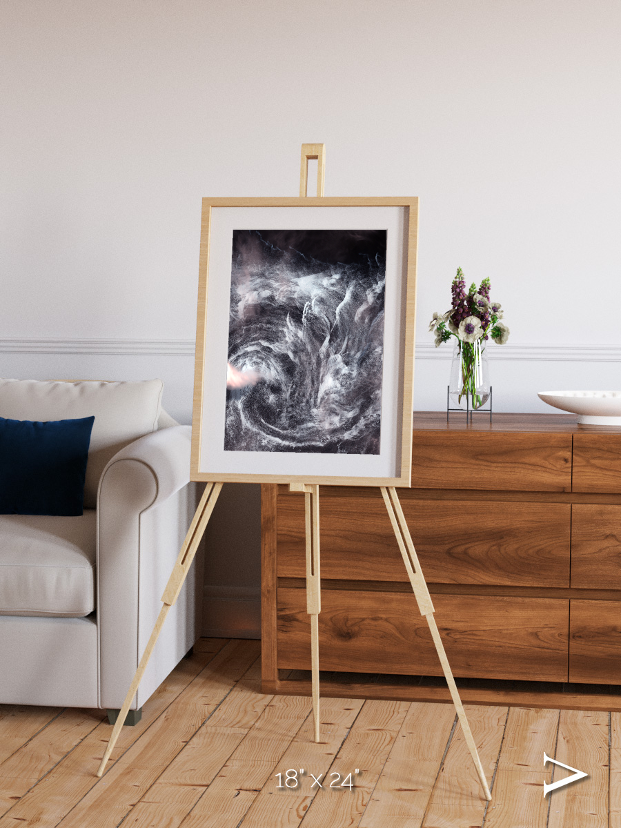 Wind Signatures, Whirlpool in the Air Framed & Mounted Print
