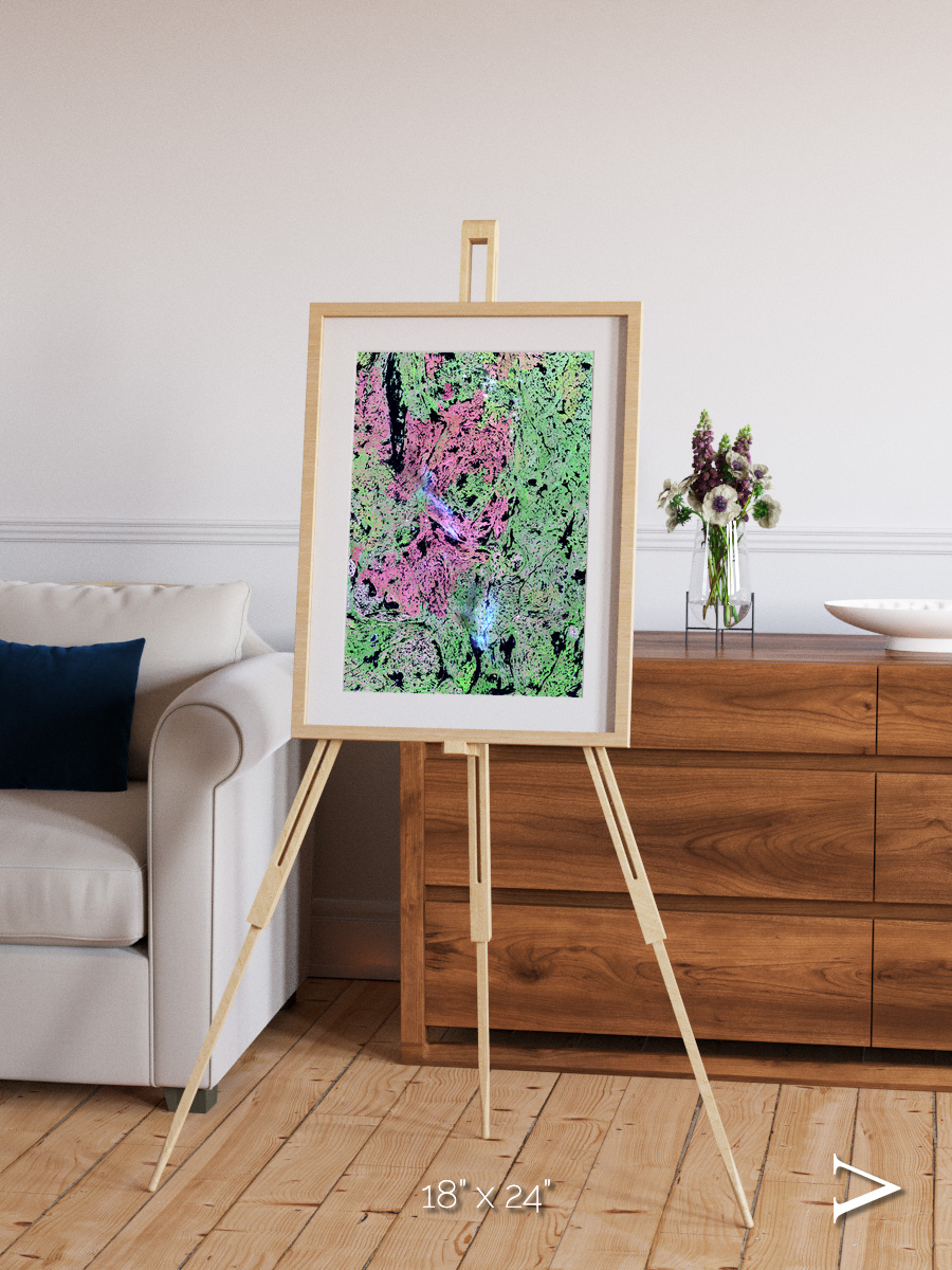Ice River, Yellowknife Wetlands Framed & Mounted Print