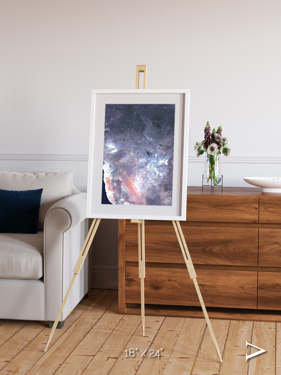 Sunlit Dunes, Africa Framed & Mounted Print