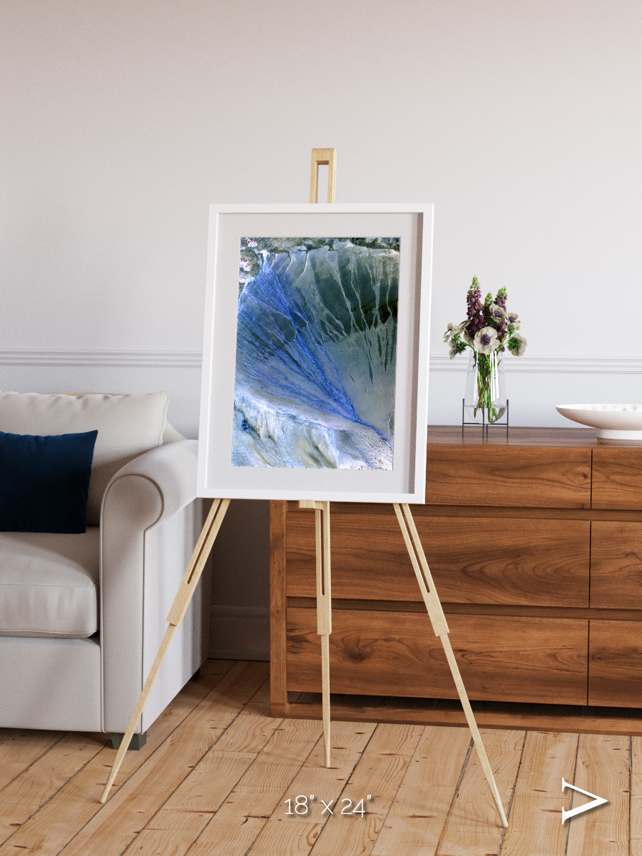 Sunlit Dunes, Alluvial Fan Framed & Mounted Print