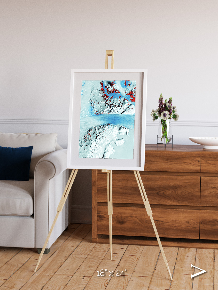 River of Ice, Byrd Glacier Framed & Mounted Print