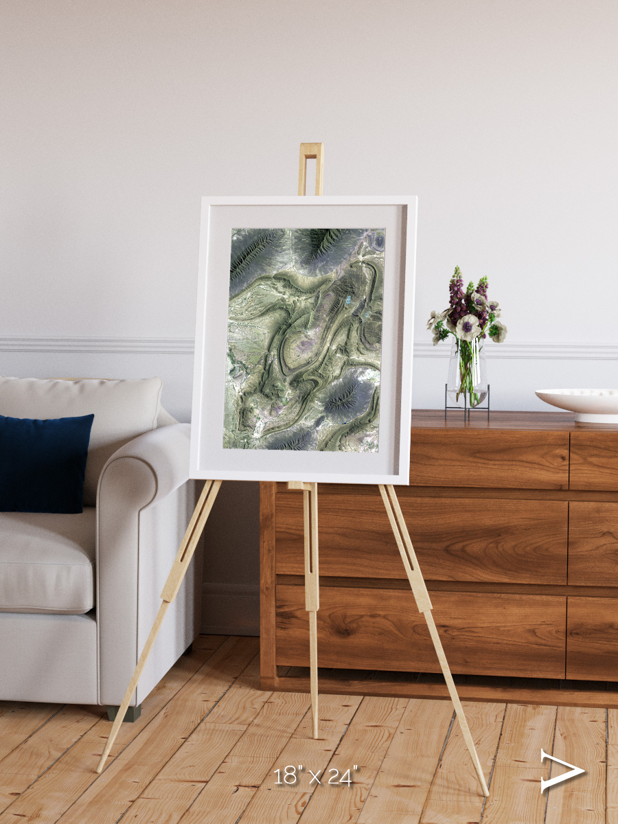 Rugged Relief, Coahuila Mexico Framed & Mounted Print