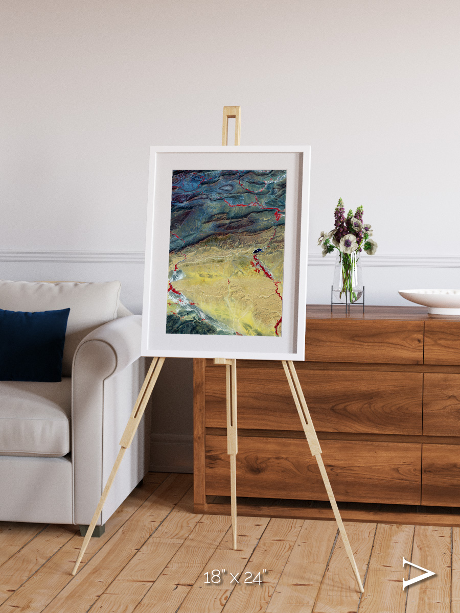 Crimson Veins, Atlas Mountains Framed & Mounted Print