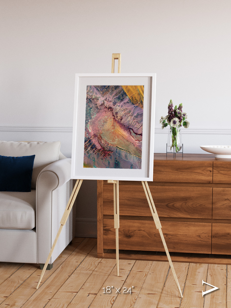 Echoes of Water, Western Desert Framed & Mounted Print
