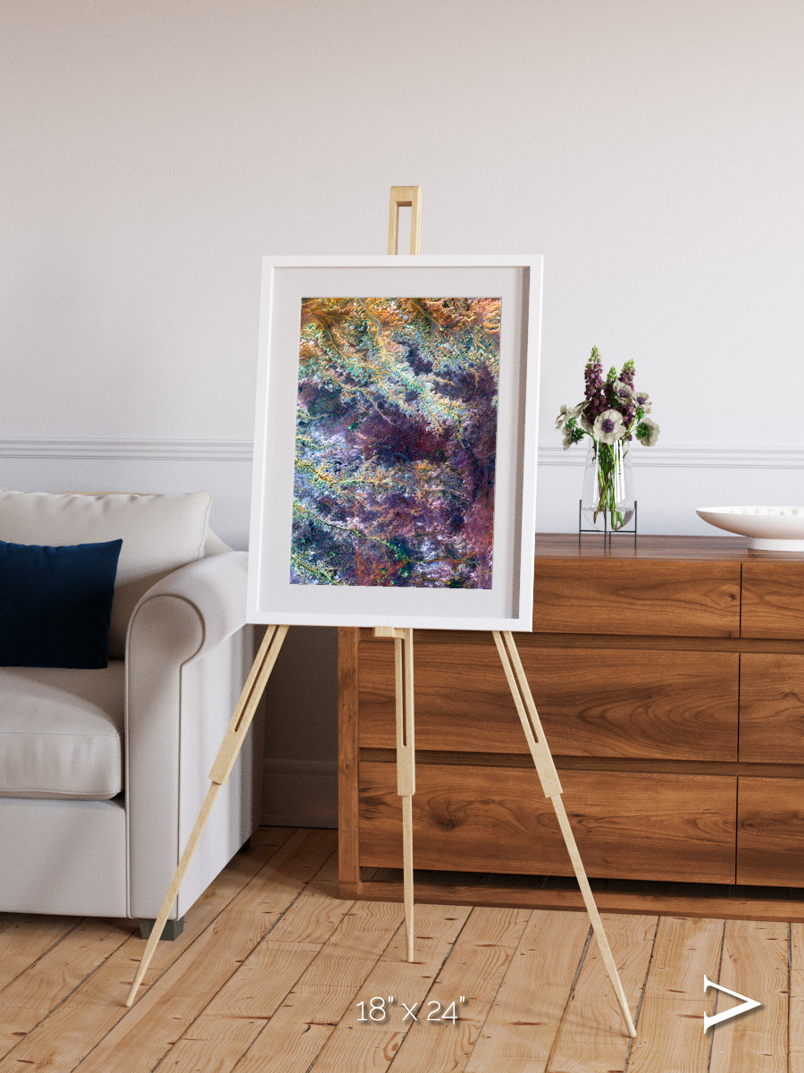 River and Plain, Ghadamis River Framed & Mounted Print