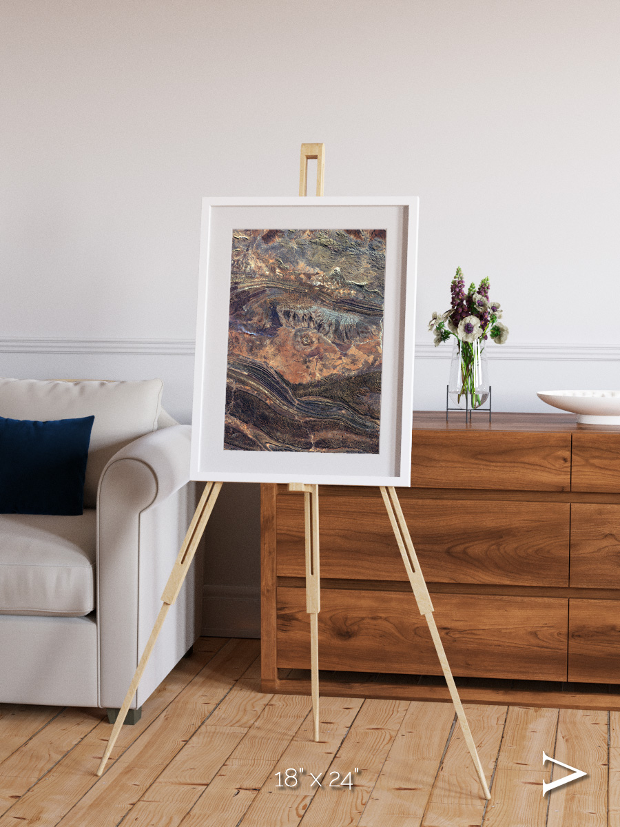 Volcanic Palette, Gosses Bluff Framed & Mounted Print